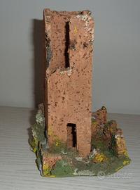 Torre diroccata in sughero Presepe artigianale