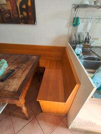 panchina cassapanca in legno