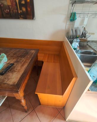 panchina cassapanca in legno