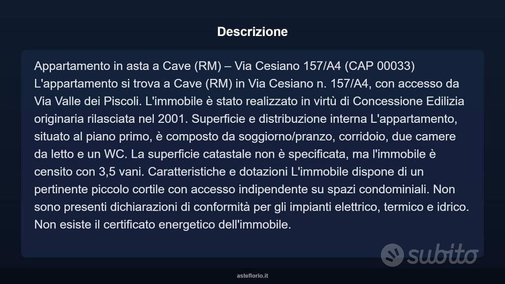 Appartamento – Cave, Roma Capitale - Vista 4