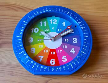 Sveglia Didattica per bambini Blu arcobaleno