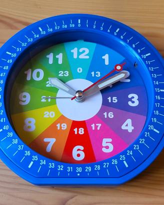 Sveglia Didattica per bambini Blu arcobaleno