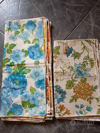 14 pezzi tessuto vintage 100% cotone