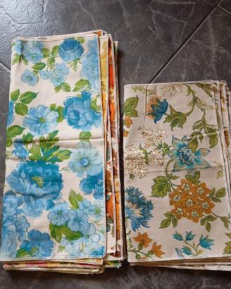 14 pezzi tessuto vintage 100% cotone