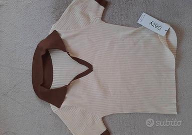 Top in malgia a coste Dazy beige