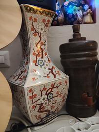 Jarrón Chino Dinastía Qing Florales