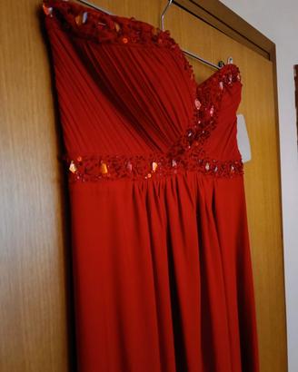 Vestito lungo rosso