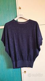 Maglia viscosa, maniche a pipistrello e filo lurex