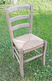SEDIA IMPAGLIATA LEGNO CHIARO