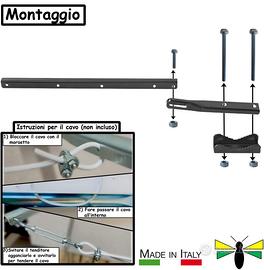 STENDIBIANCHERIA PIEGHEVOLE PER BALCONE zincato