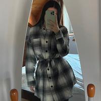 Camicia Lunga a Quadri Tezenis - Nuova con Cintura