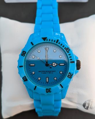 francois lepetit orologio in plastica azzurro