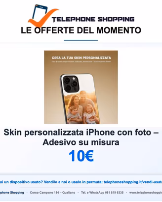 Skin personalizzata iPhone con foto – Adesivo