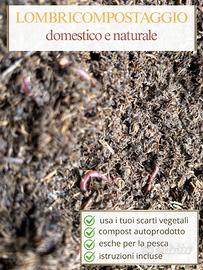 Lombrichi Rossi Californiani 2 kg per Compostiera