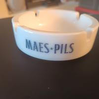 Posacenere vintage Maes Pils-birra belga-logo 1880