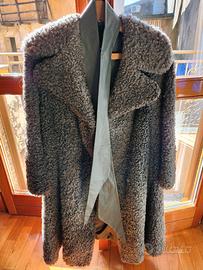 pelliccia agnello persiano , con cintura