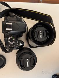 Nikon D3100 + 2 obiettivi (18-55 VR + 40mm Macro)