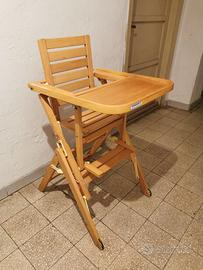 Seggiolone in Legno Massello - Pieghevole