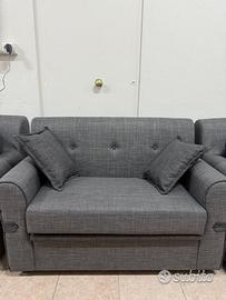 Divano 2 posti grigio tokyo effezeta nuovo