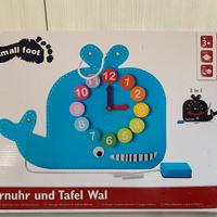 Orologio di apprendimento e lavagna Balena