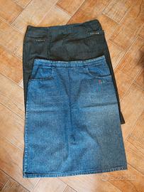 2 Gonne jeans taglia 54-56