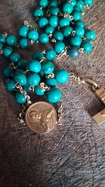 ROSARIO Oro 18 carati e malachite