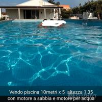 piscina 10x5 altezza 1,32 completa di tutto 