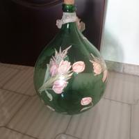 Boccione in vetro verde 