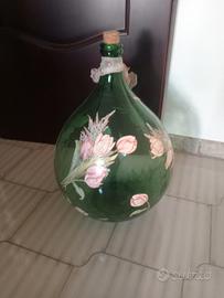 Boccione in vetro verde 