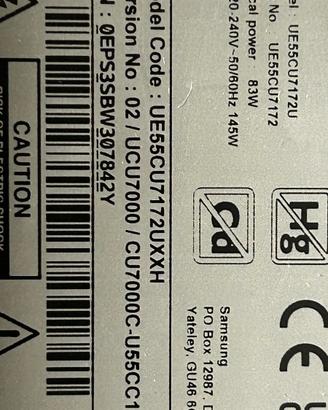 TV SAMSUNG UE55CU7172