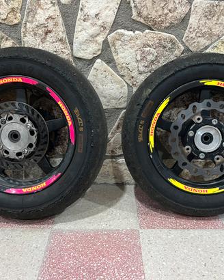 Cerchi completi pitbike mini-gp motard 12"