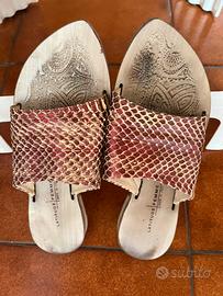 Ciabatta estiva sui toni del rosso