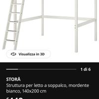 letto soppalcato il legno Storà