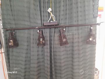 lampadario 4 luci per veranda vintage