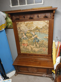 Cassapanca con arazzo stile barocco