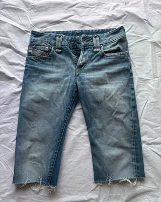 bermuda jeans in denim diesel