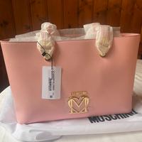 Borsa love Moschino rosa shopping bag