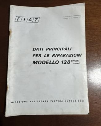 Manuale di riparazione Fiat 128 Sport Coupé - 1972