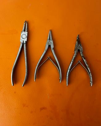 Lotto 3 Pinze Vintage per Anelli Elastici Seeger