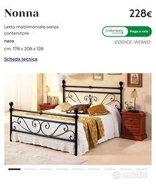 Cornice e rete letto