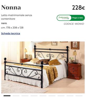 Cornice e rete letto