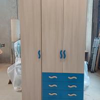 Armadio 3ante con cassetti