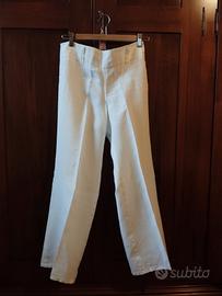 pantalone di lino bianco 