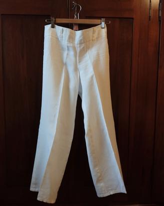 pantalone di lino bianco 