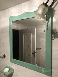 Accessori bagno pino verde decapè – 50 €