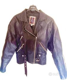 Giacca chiodo in vera pelle