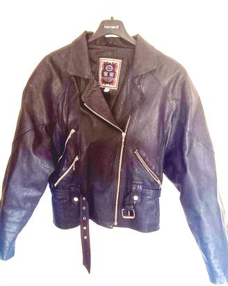 Giacca chiodo in vera pelle