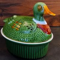 Terrina in Maiolica Anatra Germano Reale anni '50