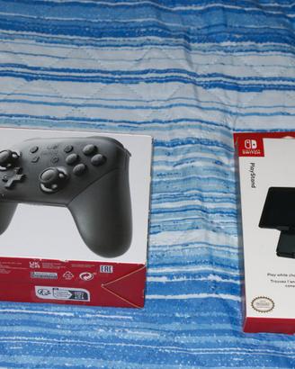 Nintendo Switch Pro Controller e Hori PlayStand