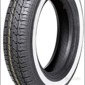 Pneumatico gomma vecchia Fiat500  125-12 bianca